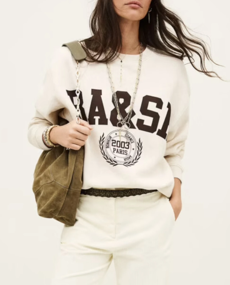 Kremowa bluza z nadrukiem Fenja