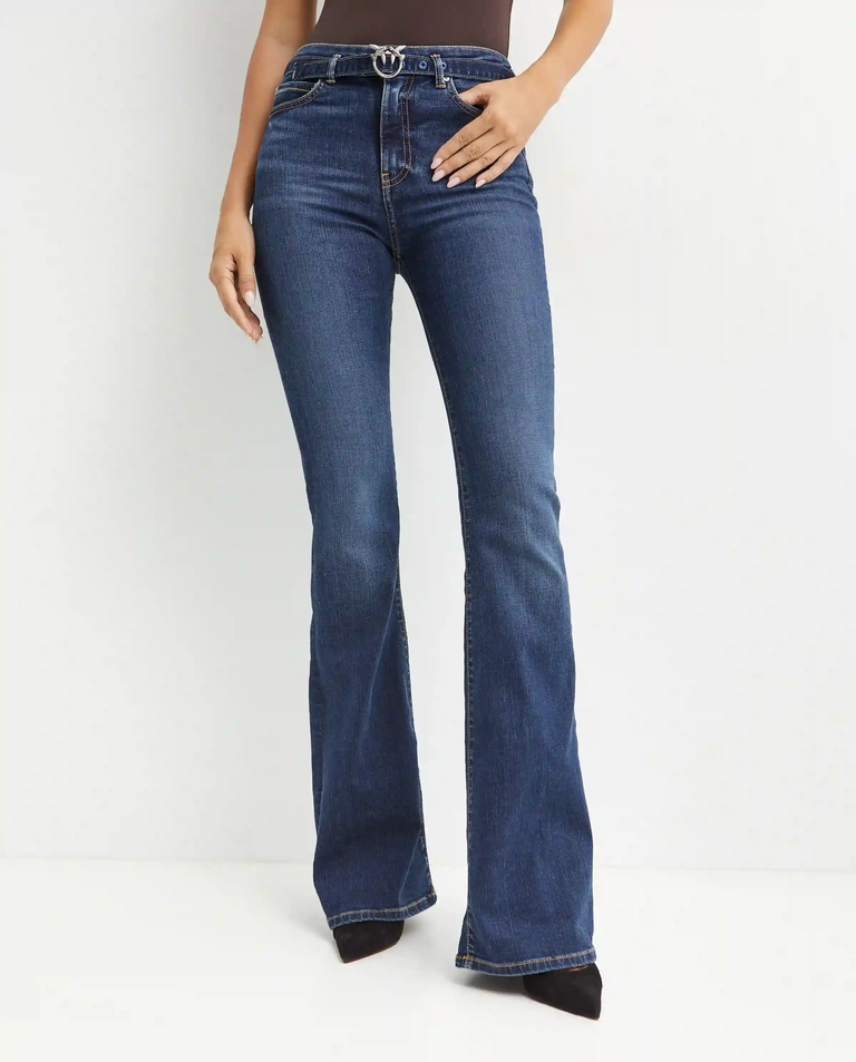 Niebieskie jeansy Flared