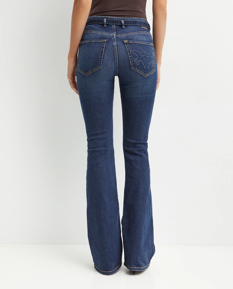 Niebieskie jeansy Flared