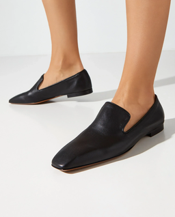 Czarne skórzane mokasyny Dervio - Image #0