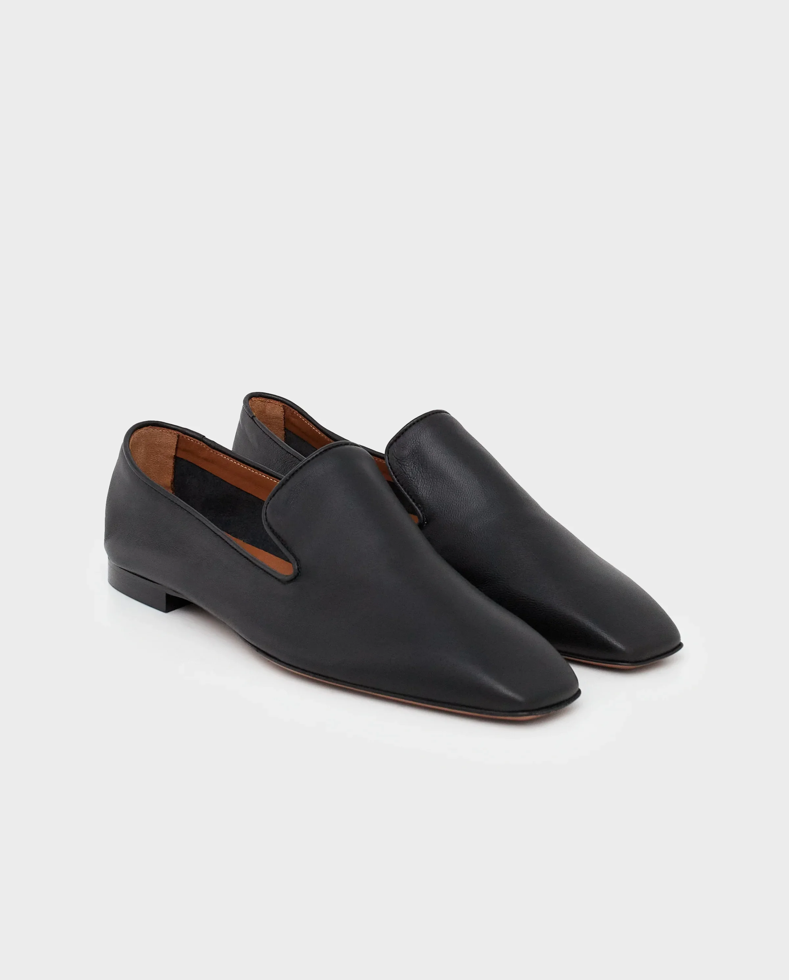 Czarne skórzane mokasyny Dervio - Image #2