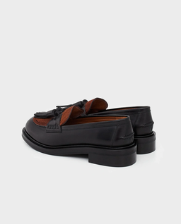 Czarne loafersy z włosiem Albaredo - Image #3