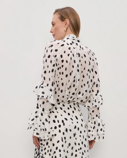 Jedwabna koszula z printem Miju - Image #3