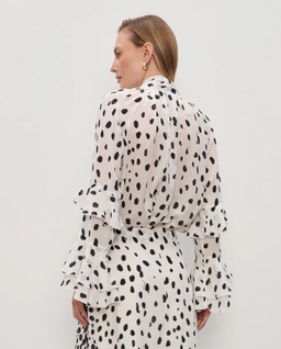 Jedwabna koszula z printem Miju - Image #3