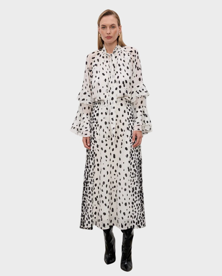 Jedwabna koszula z printem Miju - Image #2