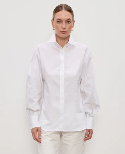 Biała koszula z bawełny Tess - Image #0