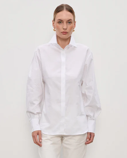 Biała koszula z bawełny Tess - Image #0