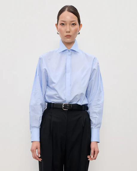 Niebieska koszula z bawełny Tess