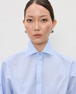 Niebieska koszula z bawełny Tess - Image #3