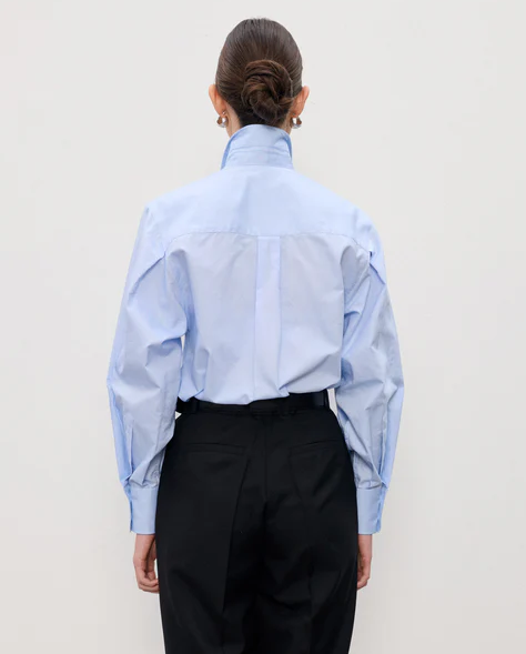 Niebieska koszula z bawełny Tess - Image #2