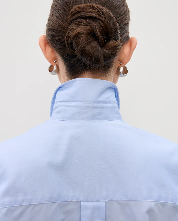 Niebieska koszula z bawełny Tess - Image #4