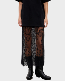 Czarna spódnica z koronki Roanne - Image #0