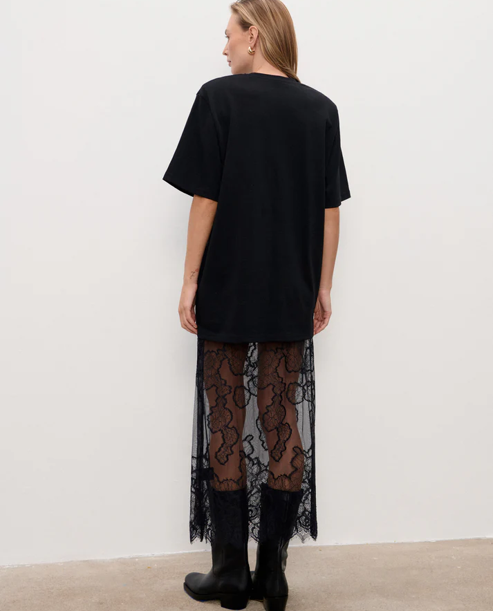 Czarna spódnica z koronki Roanne - Image #2