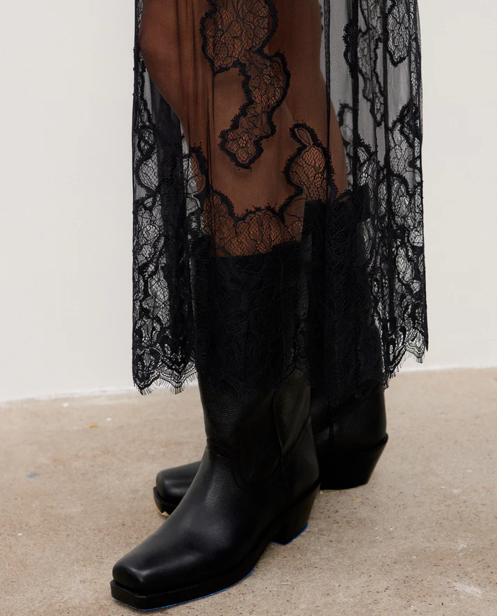 Czarna spódnica z koronki Roanne - Image #3