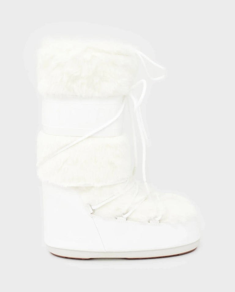 Białe śniegowce z futerkiem Icon