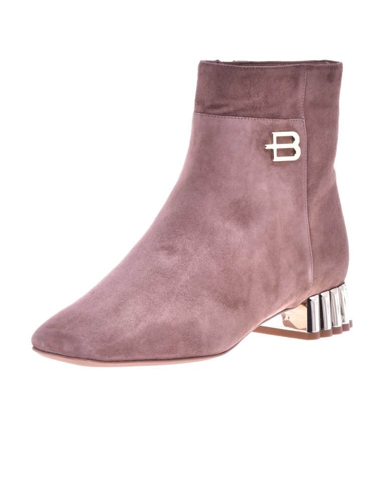 Zamszowe botki z efektownym obcasem - Image #2