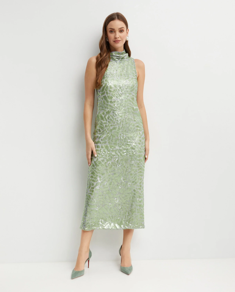 Cekinowa sukienka midi Mona