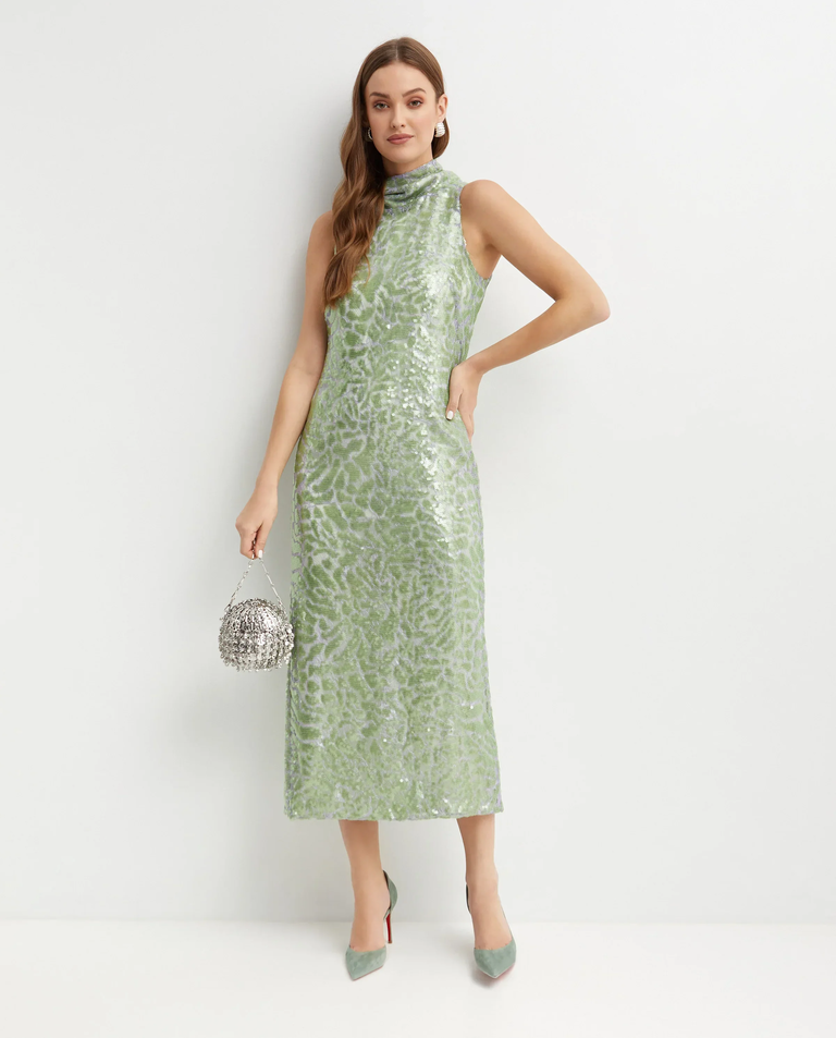 Cekinowa sukienka midi Mona