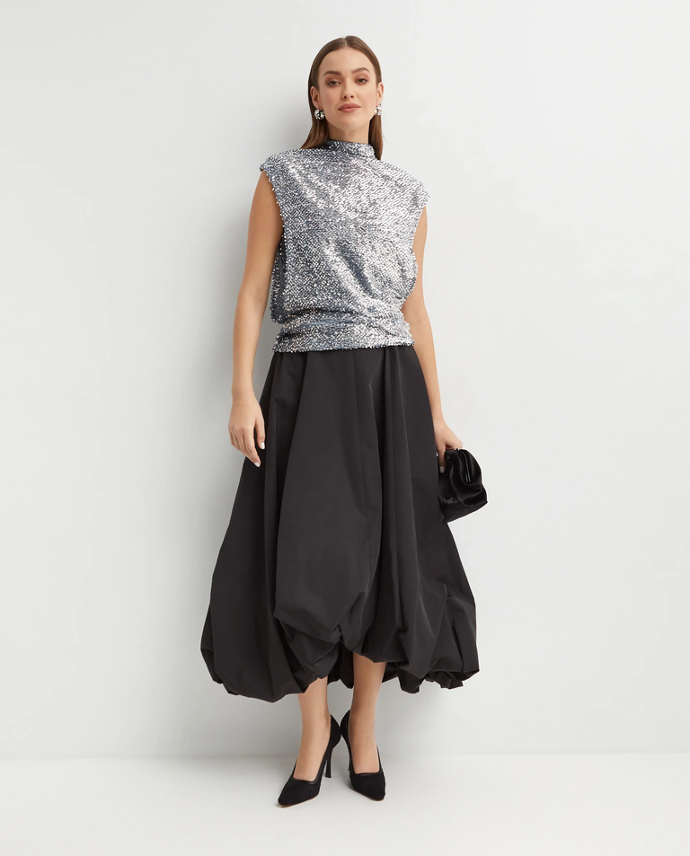 Czarna spódnica midi Ortu - Image #2