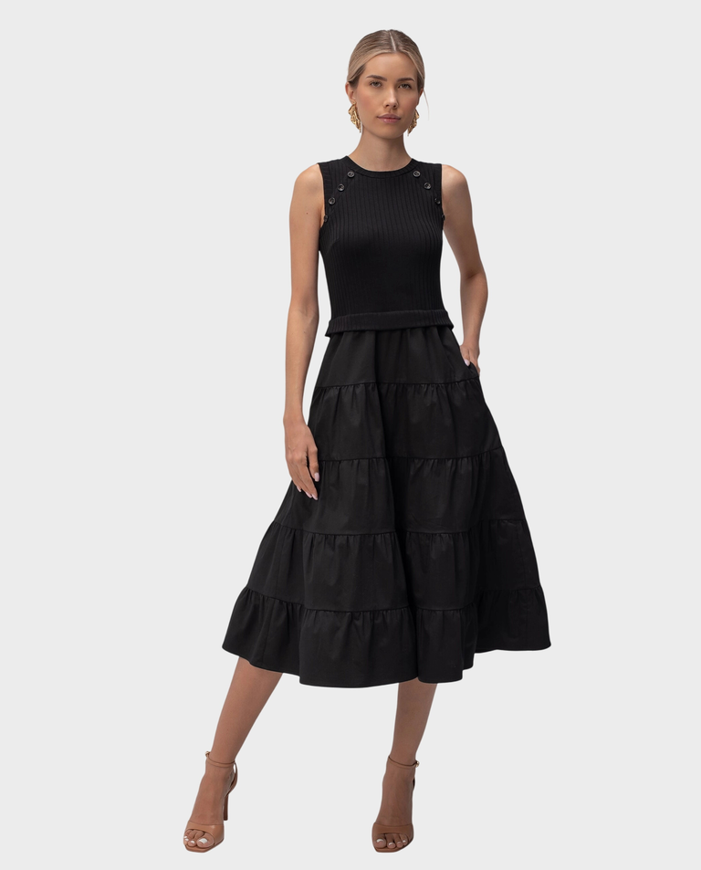 Czarna rozkloszowana sukienka Rita