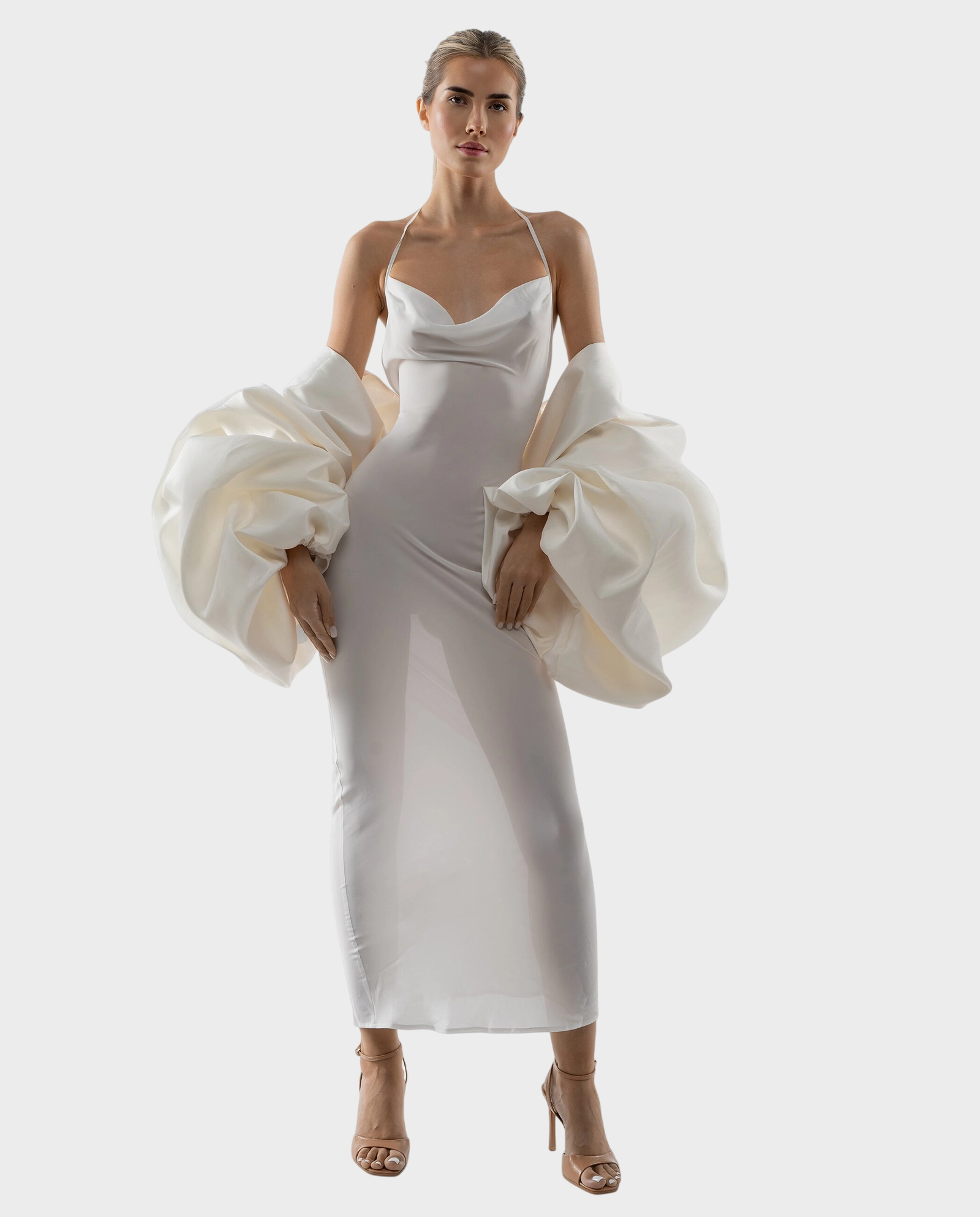 Drapowany żakiet z szerokimi rękawami Cecil - Image #1