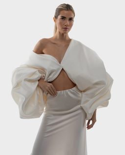 Drapowany żakiet z szerokimi rękawami Cecil - Image #0