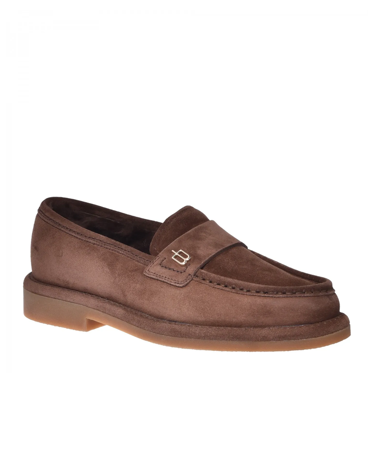 Jasnobrązowe mokasyny z futerkiem