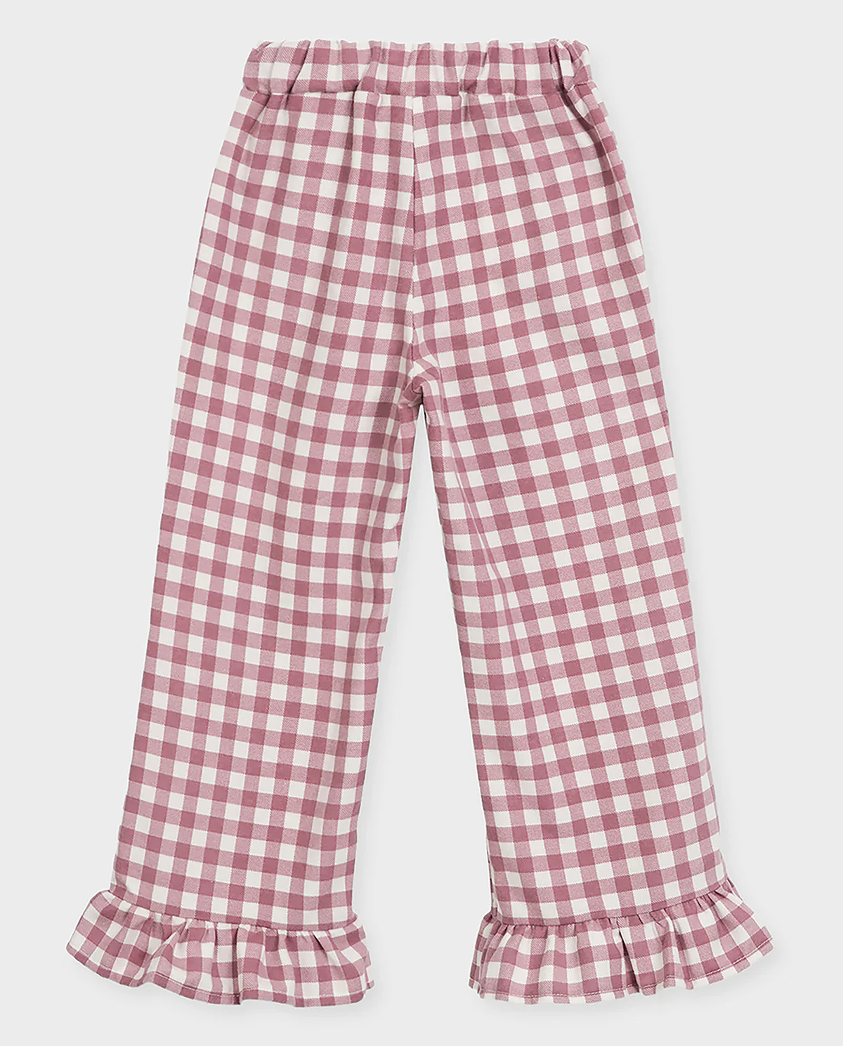 Bawełniane spodnie z falbanką Candy Pink - Image #3