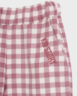 Bawełniane spodnie z falbanką Candy Pink - Image #4