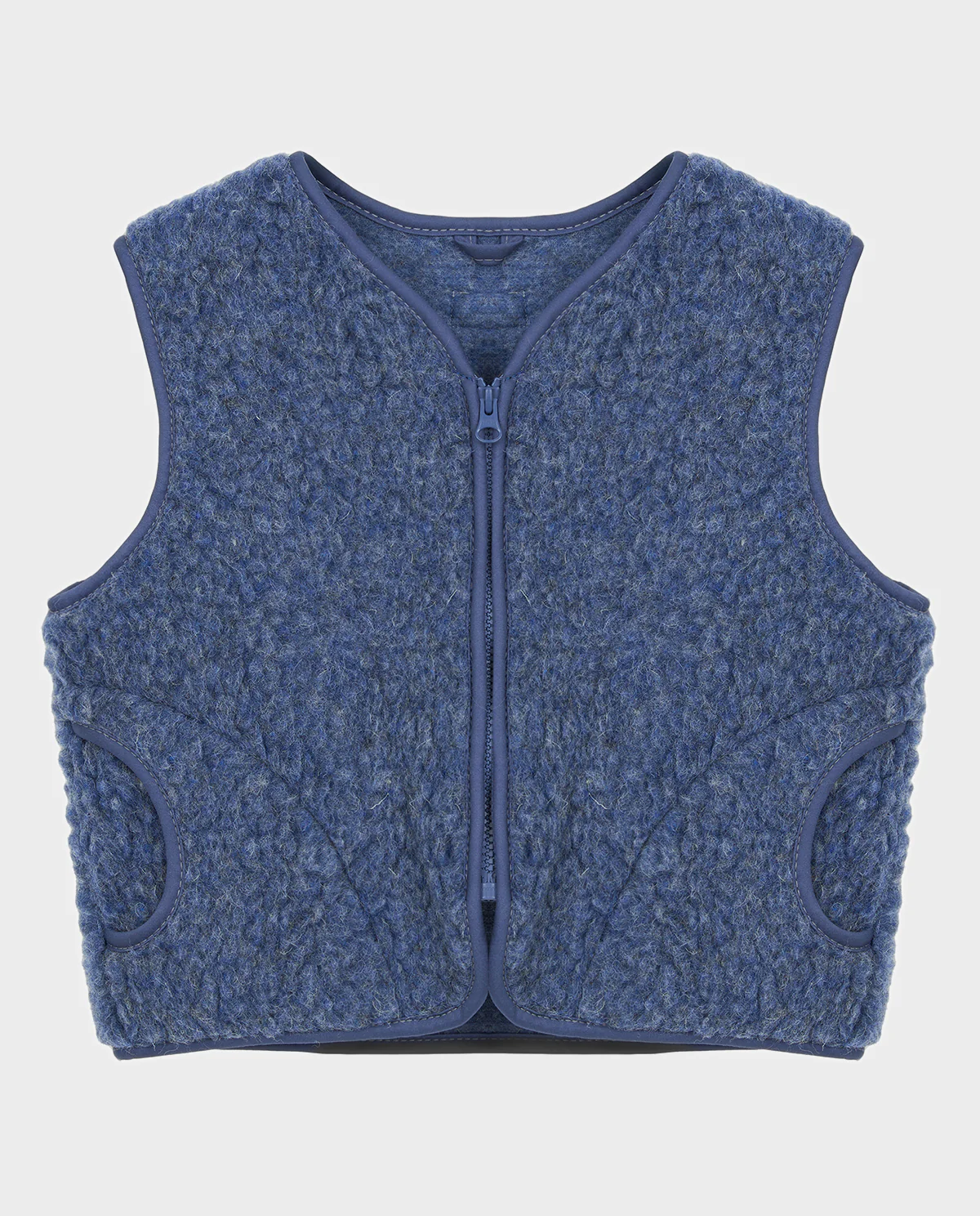 Niebieska kamizelka z wełny merino - Image #0