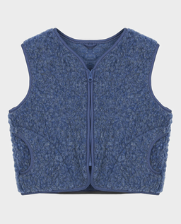 Niebieska kamizelka z wełny merino - Image #0