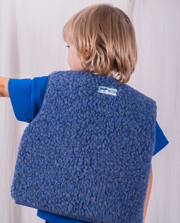 Niebieska kamizelka z wełny merino - Image #2