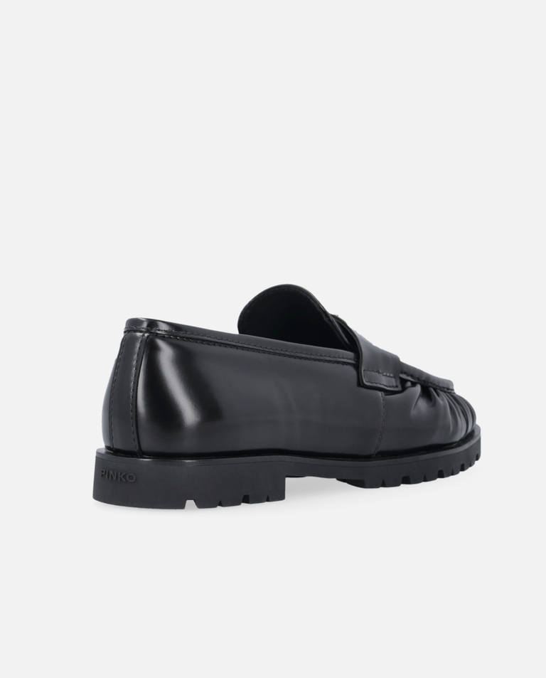 Czarne skórzane mokasyny Nora - Image #3