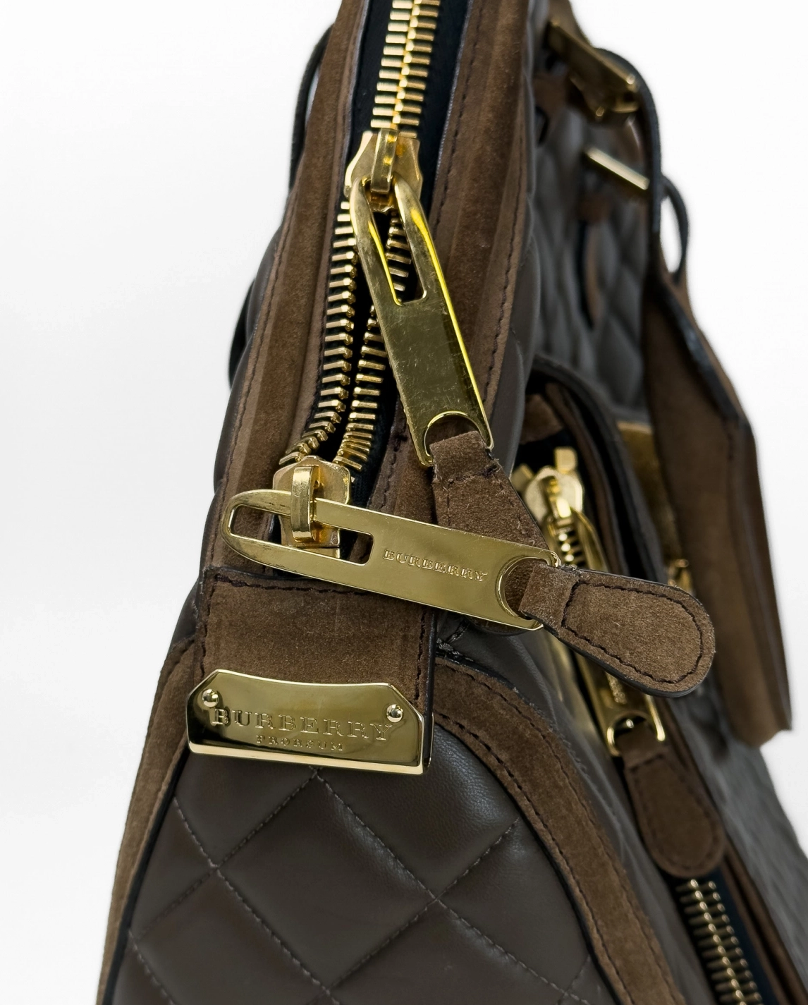 Duża skórzana torba khaki - Image #2