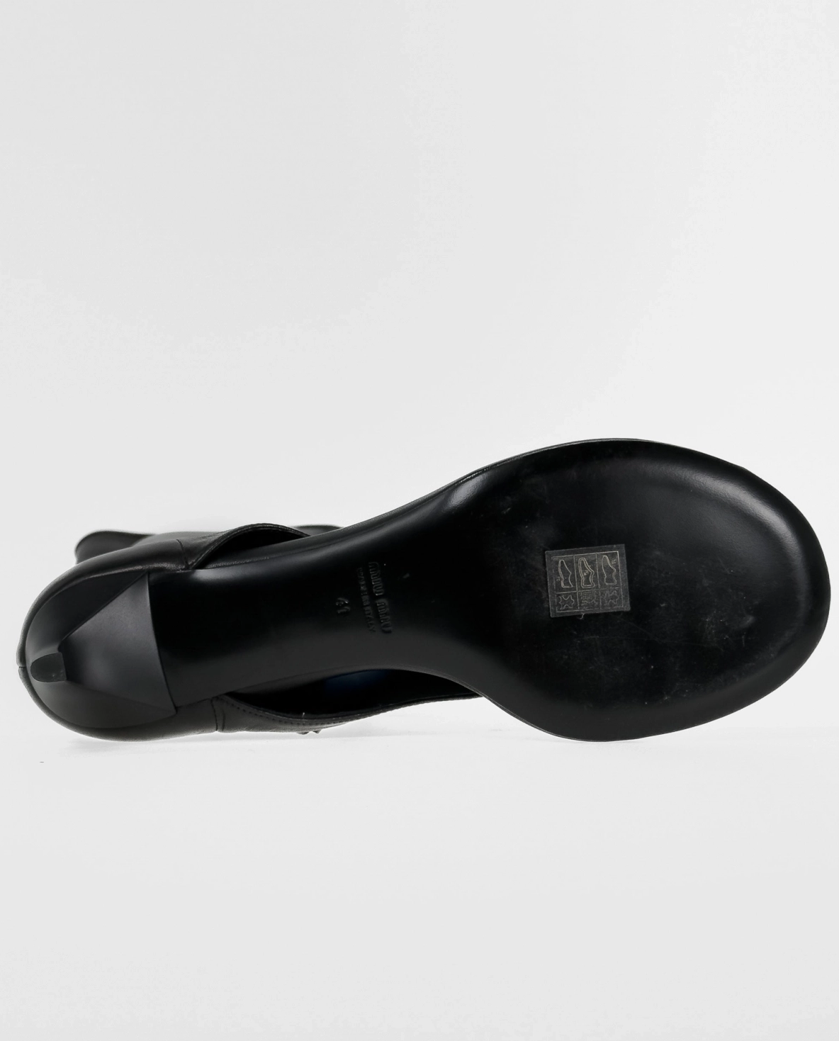 Skórzane kozaki z odkrytymi palcami - Image #6