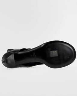 Skórzane kozaki z odkrytymi palcami - Image #6