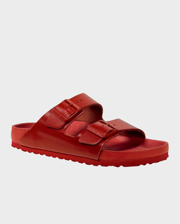 Skórzane czerwone klapki VALENTINO X BIRKENSTOCK - Image #0
