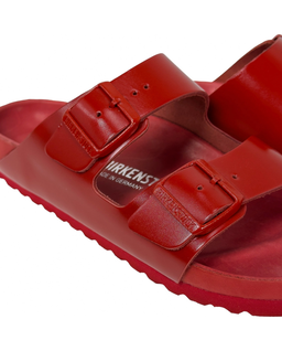 Skórzane czerwone klapki VALENTINO X BIRKENSTOCK - Image #2
