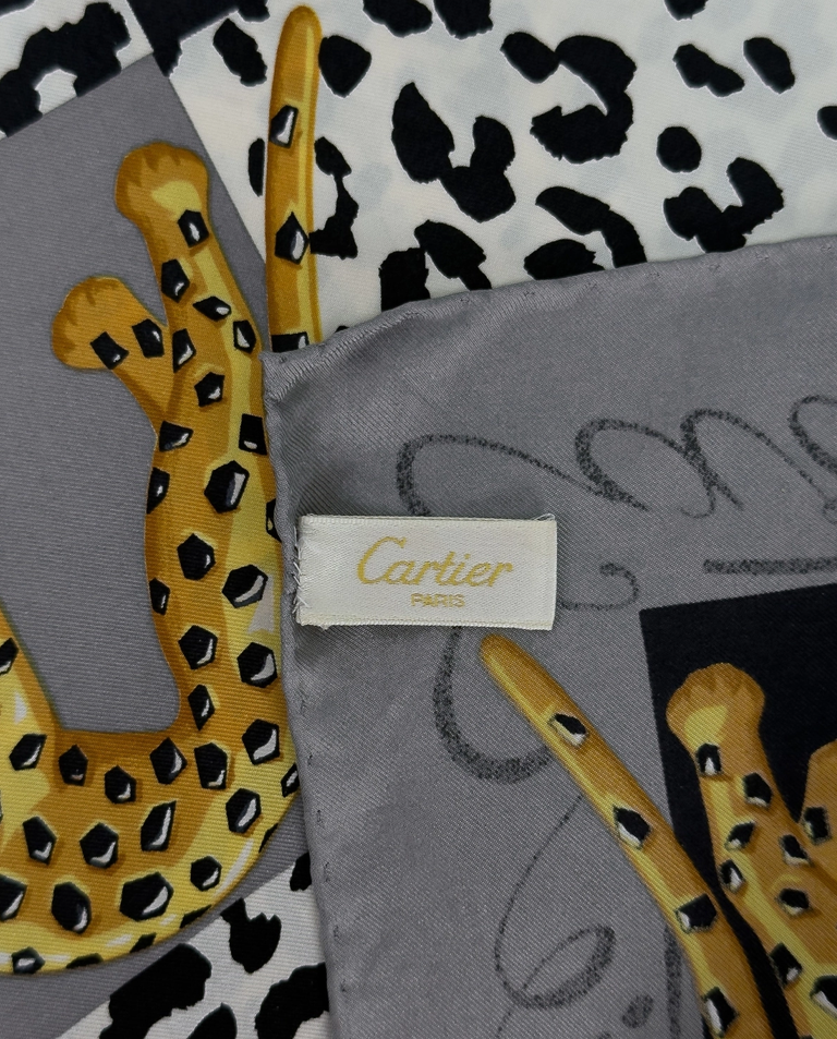 Szara jedwabna apaszka - Image #2