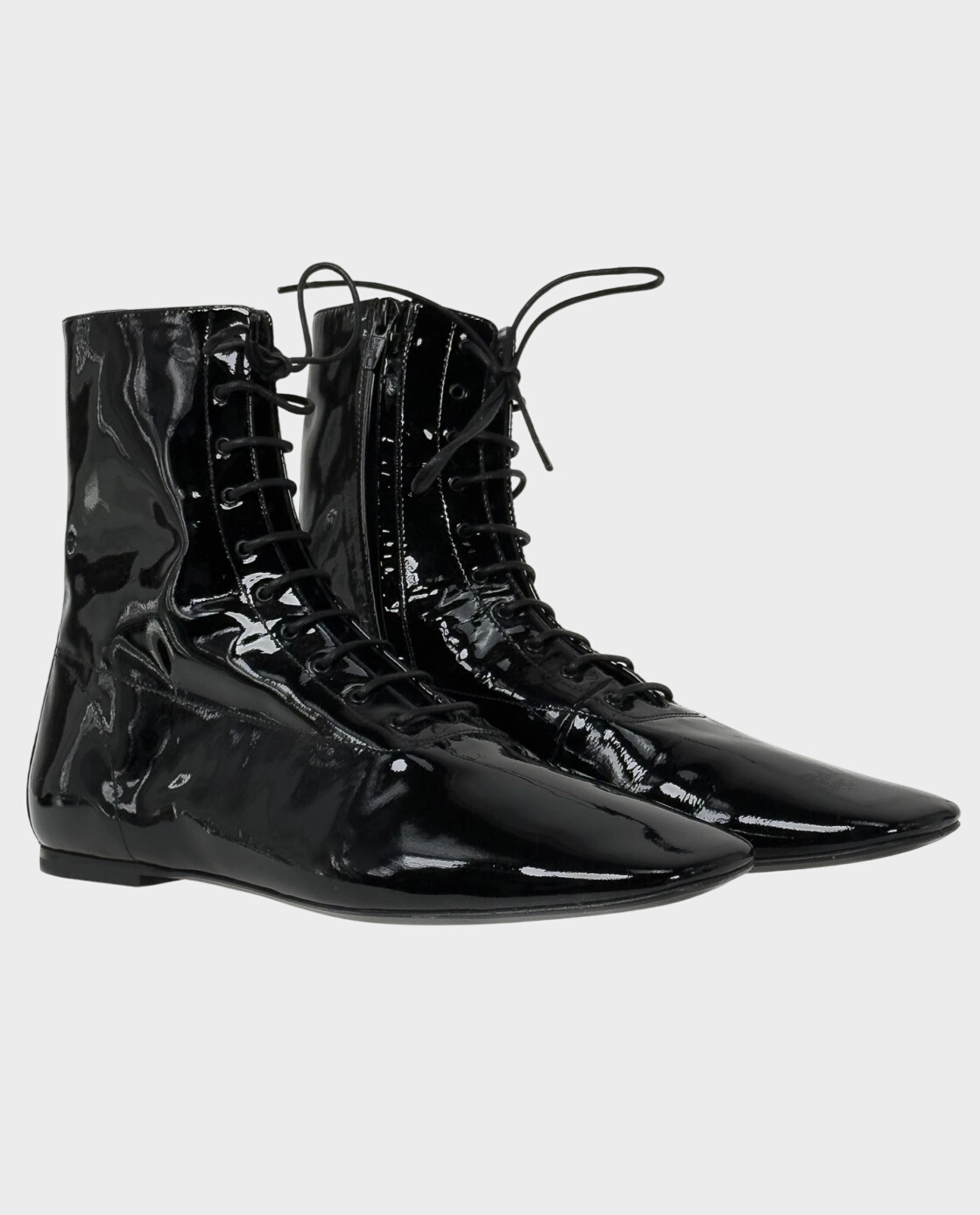 Czarne skórzane botki - Image #1