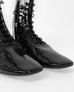 Czarne skórzane botki - Image #2