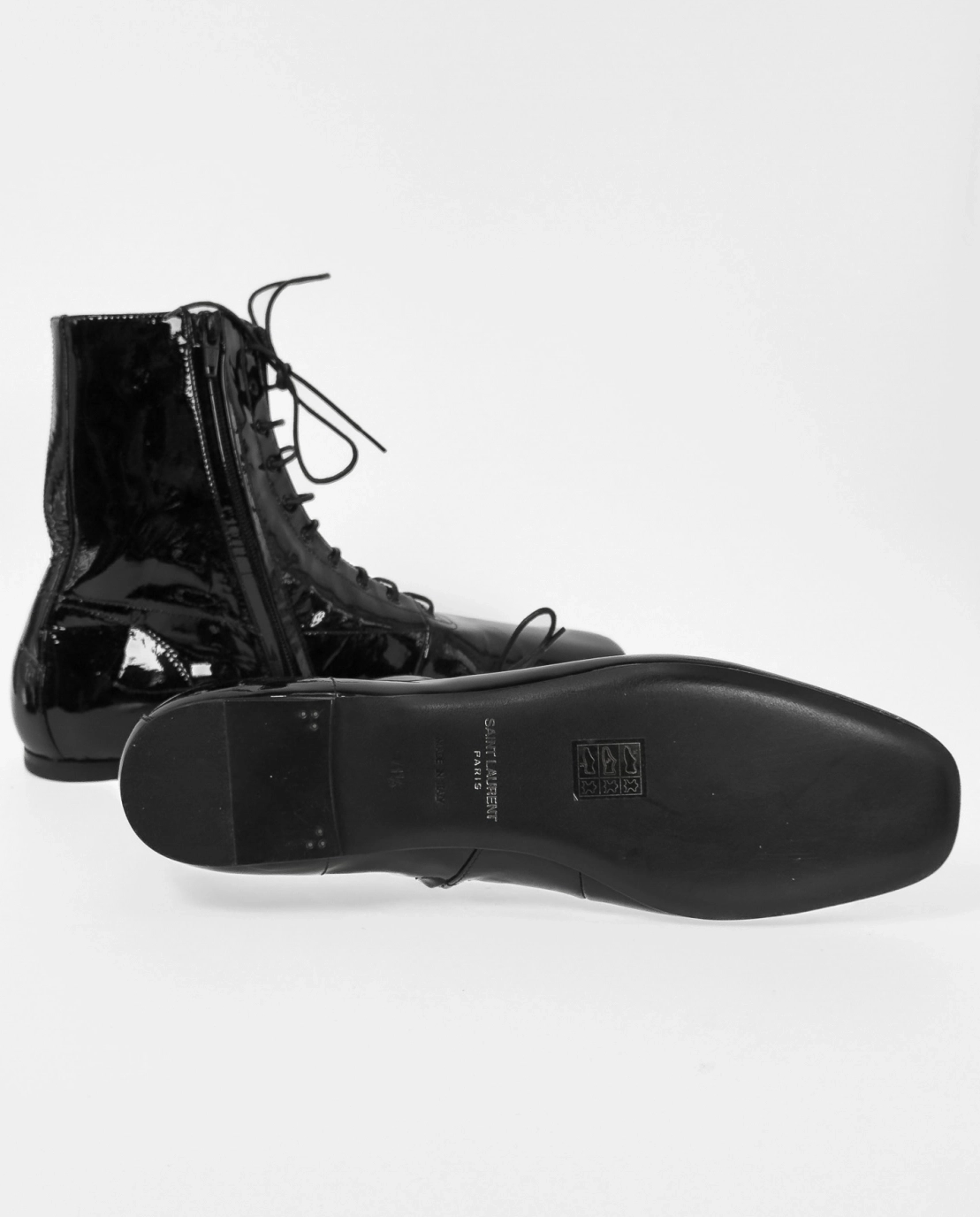 Czarne skórzane botki - Image #4