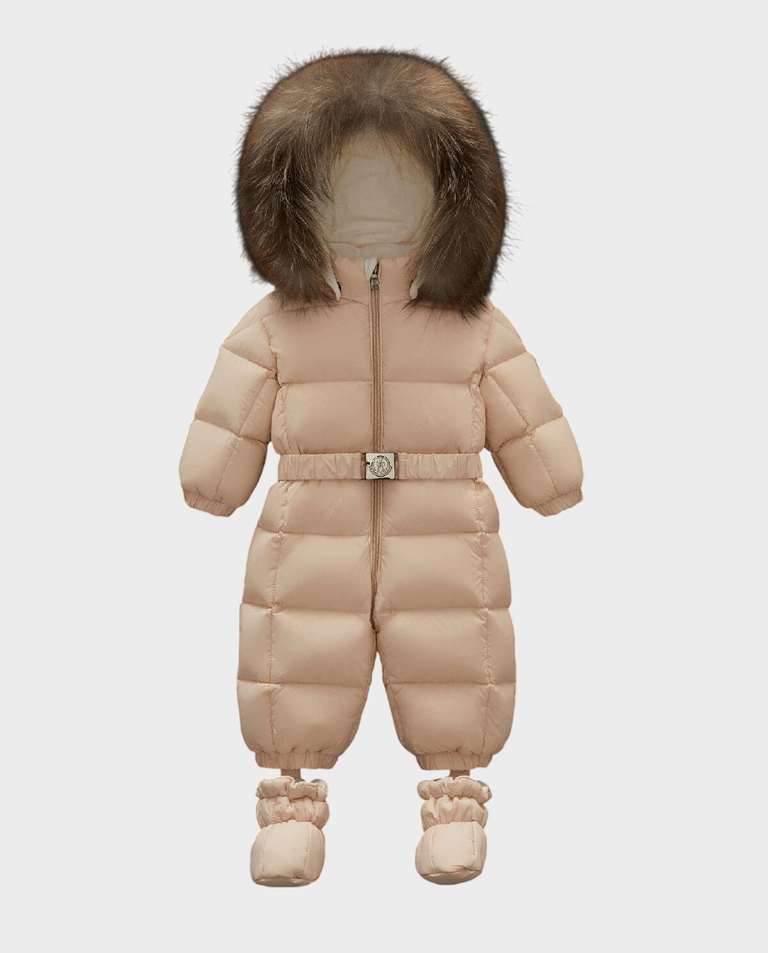 Beżowy kombinezon z kapturem 0-3 lat
