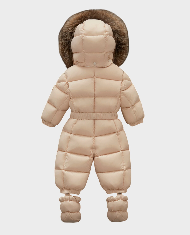 Beżowy kombinezon z kapturem 0-3 lat