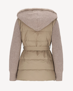 Beżowa wełniana kurtka z kapturem Aspen - Image #3