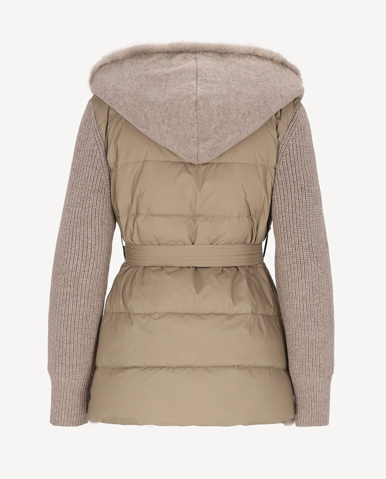 Beżowa wełniana kurtka z kapturem Aspen - Image #3
