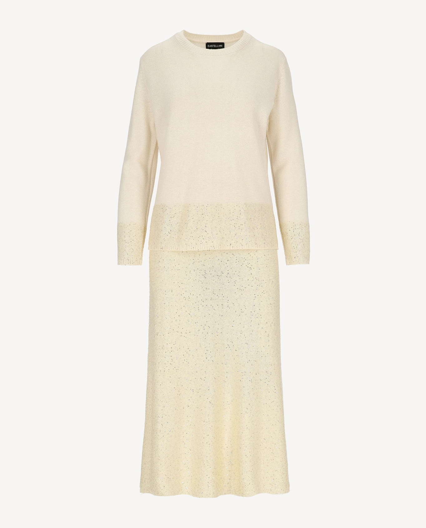 Kremowy komplet z wełny Cristallo - Image #2