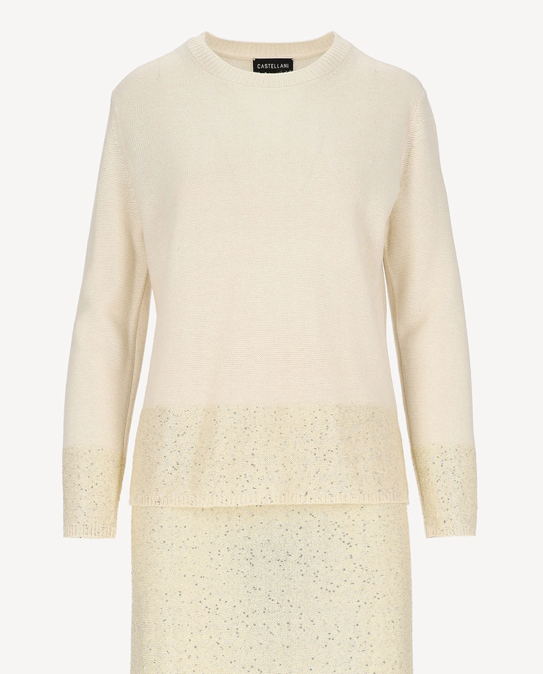 Kremowy komplet z wełny Cristallo - Image #4