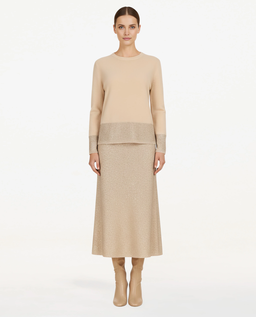 Beżowy komplet z wełny Cristallo - Image #0