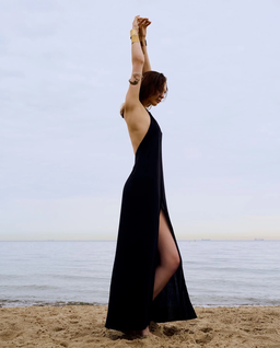 Czarna sukienka z lnu Nomada - Image #1